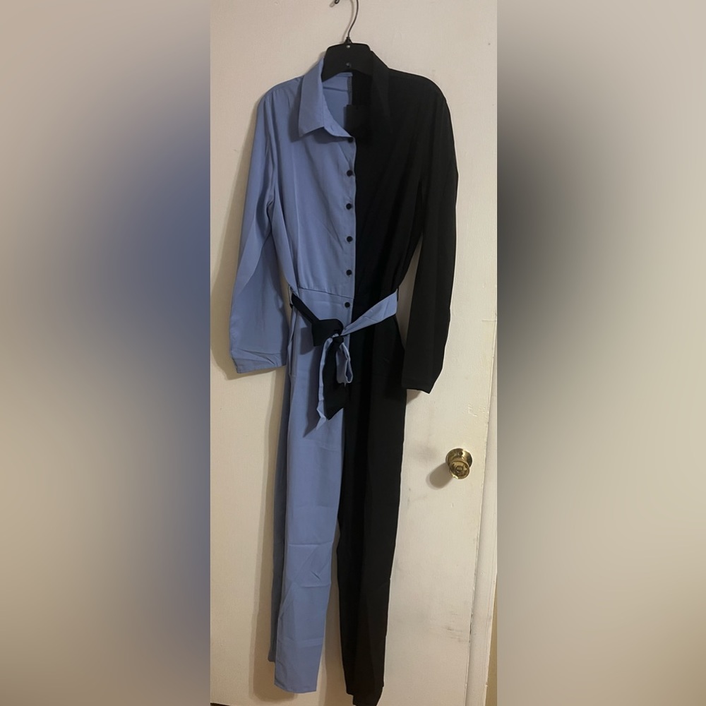 BAPS -NEW: FHQ Collection Black & Blue One Sleeve Jumper